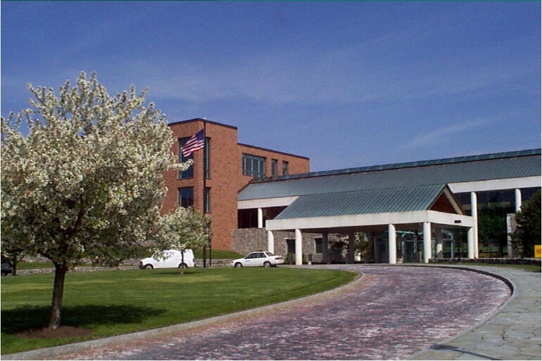 Authentic Building 1 Porte-Cochère and Brick Clock Tower Forecourt